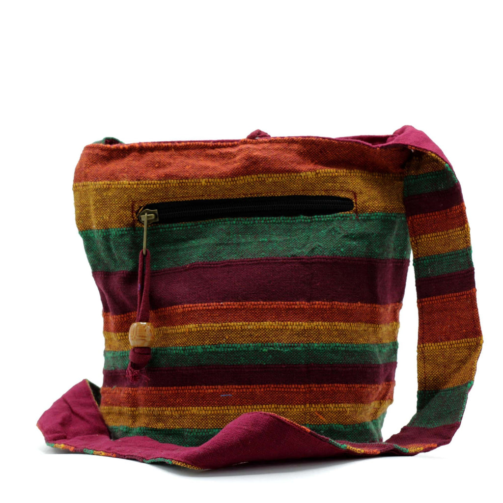Nepal Sling Bag Mountain Trek Tan and Greens for Outdoor Use