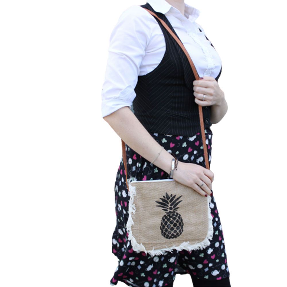 Fab Fringe Bag with Pineapple Print for Stylish Everyday Use