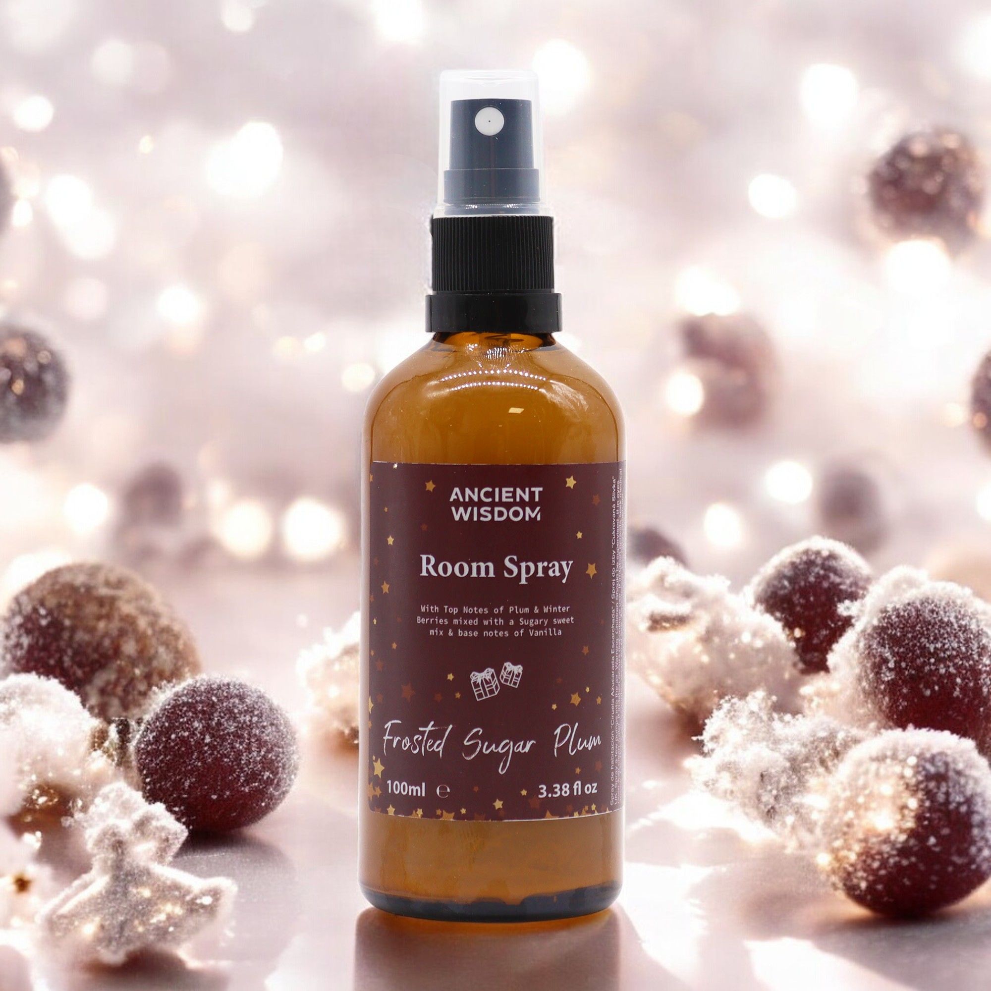 Frosted Sugar Plum Room Spray 100ml for Festive Home Decor