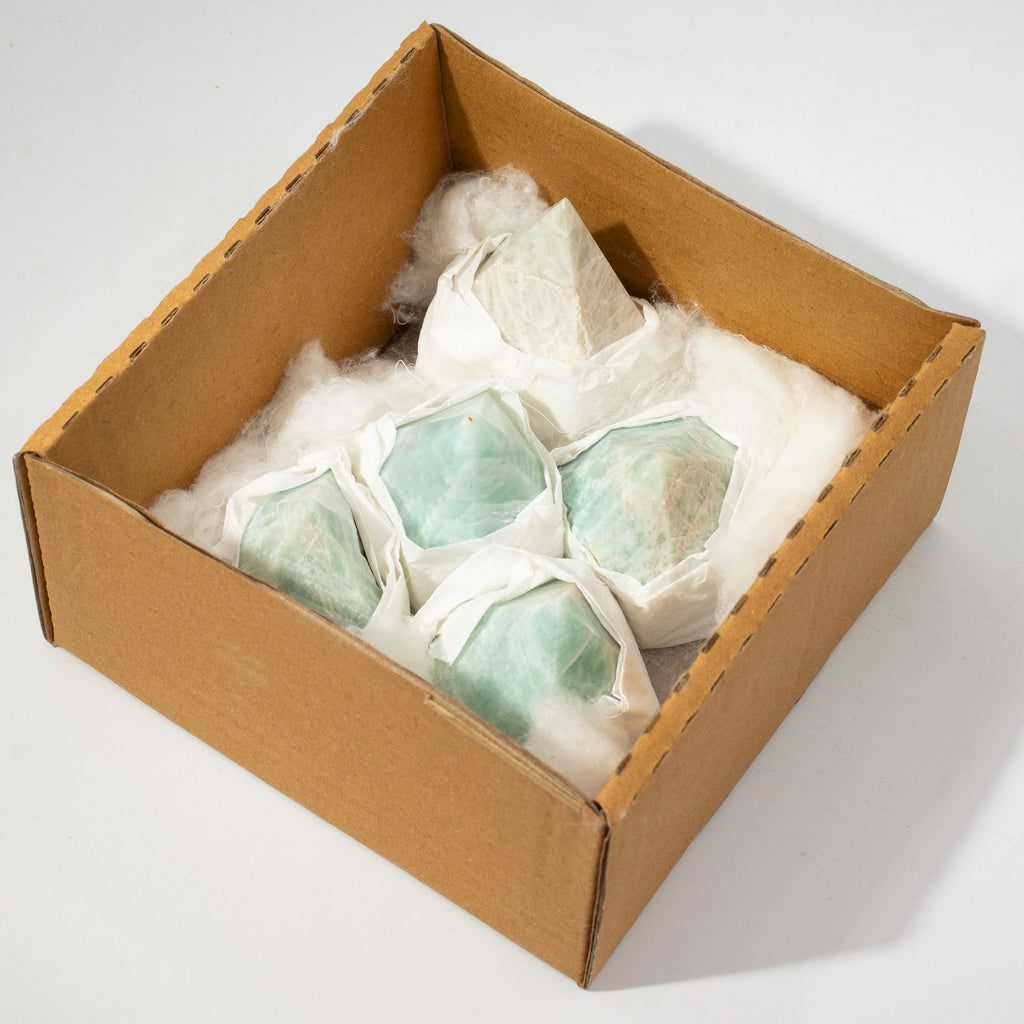 Gemstone Top Polished Points of Indian Amazonite for Home Decor