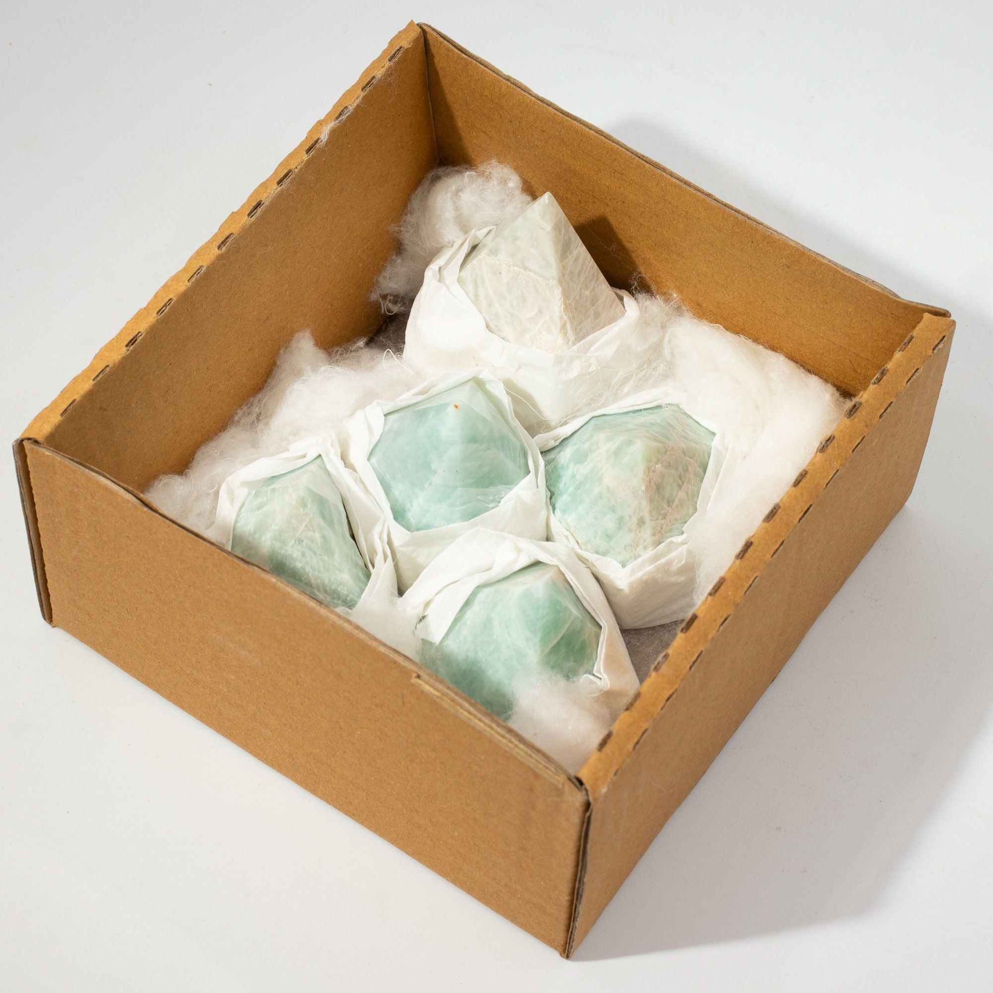 Gemstone Top Polished Points of Indian Amazonite for Home Decor