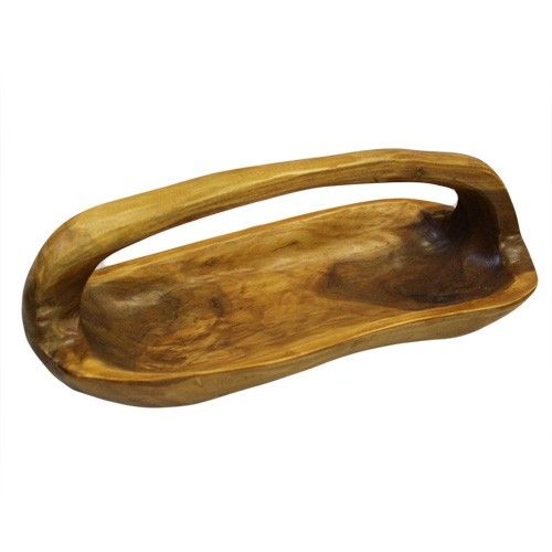Unique Teak Root Bowl with Handle for Decorative and Functional Use