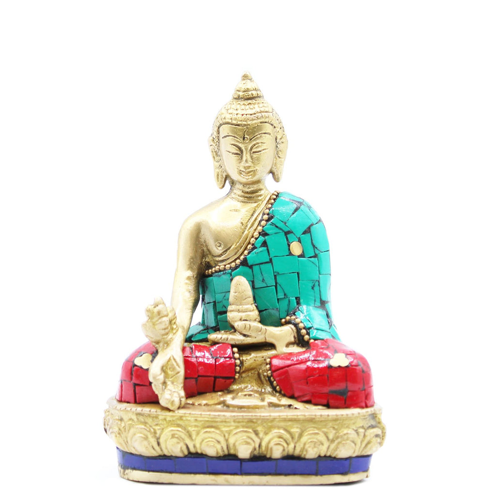 Brass Buddha Figure Hands Down 11.5 cm Perfect for Home Decor