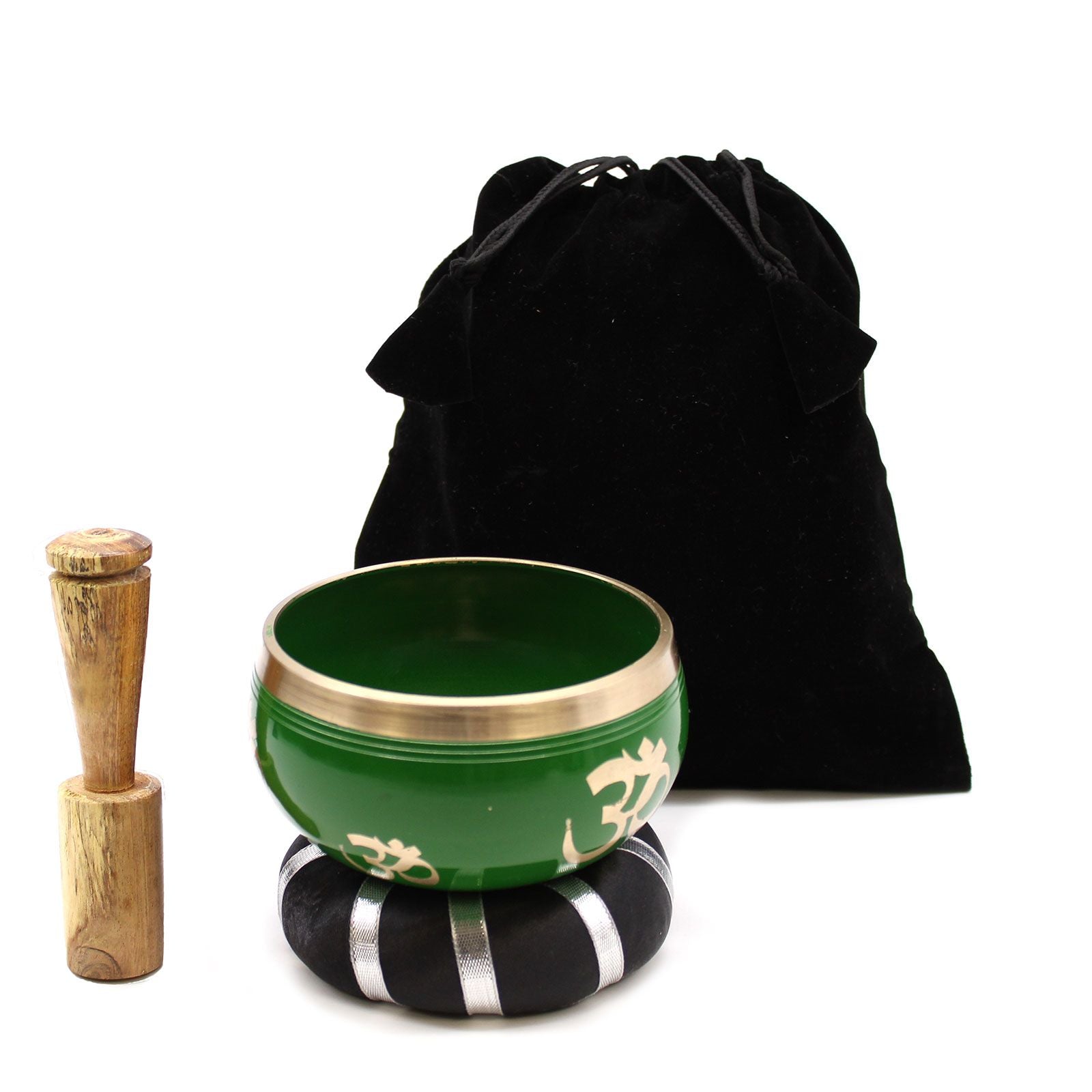 Tree of Life Singing Bowl Set in Green 10.7cm for Home Decor