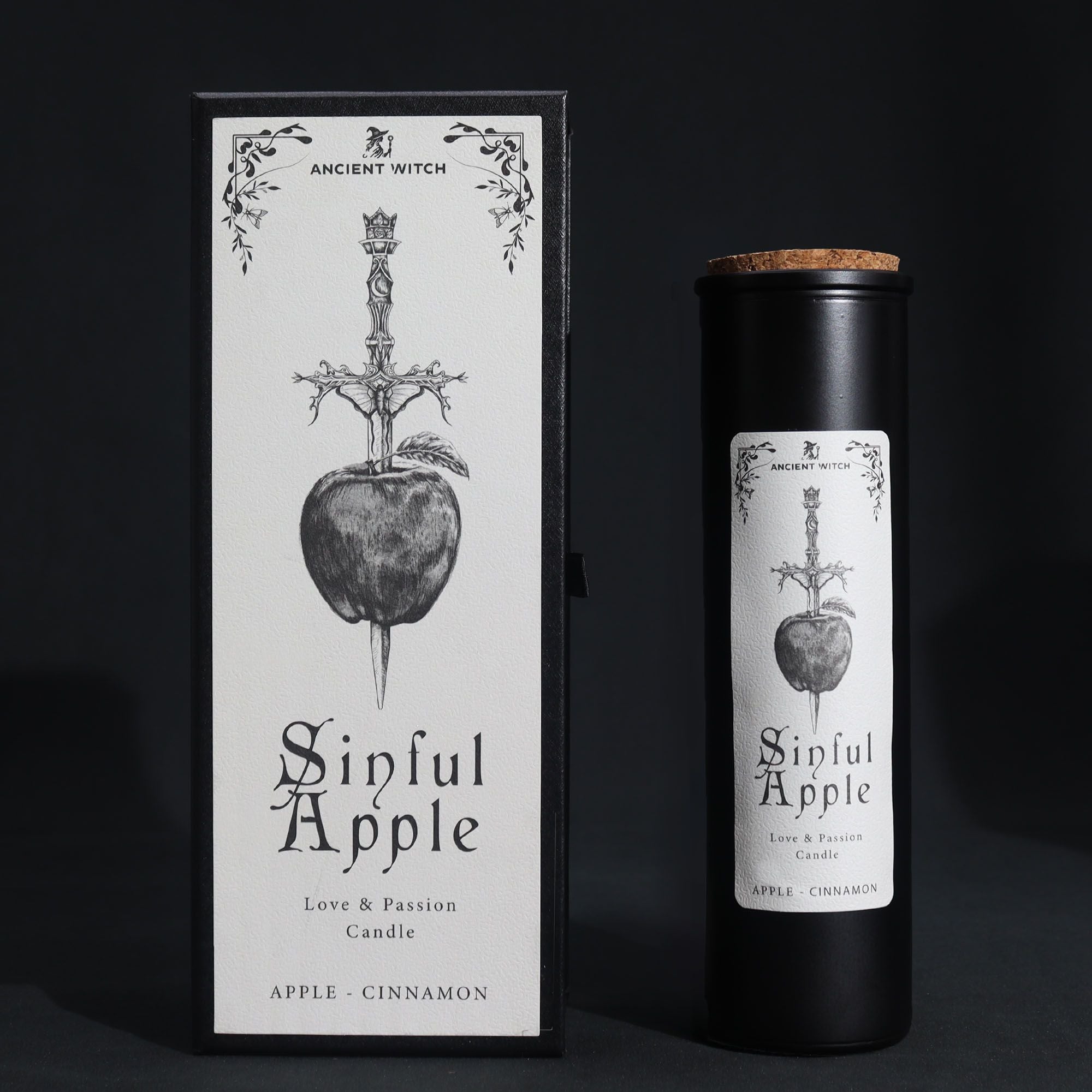 Ancient Witch Ritual Candles Sinful Apple for Love and Confidence