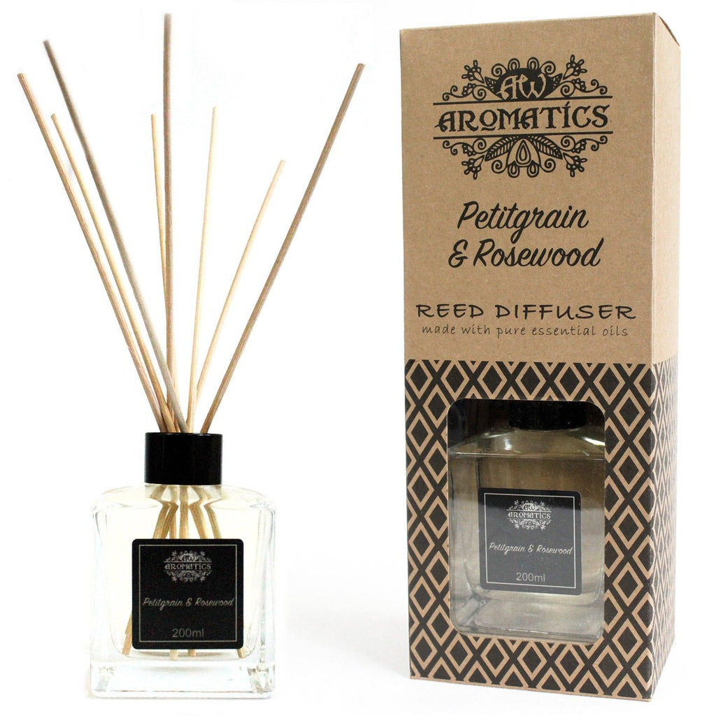 200ml Reed Diffuser with Petitgrain and Rosewood Essential Oils