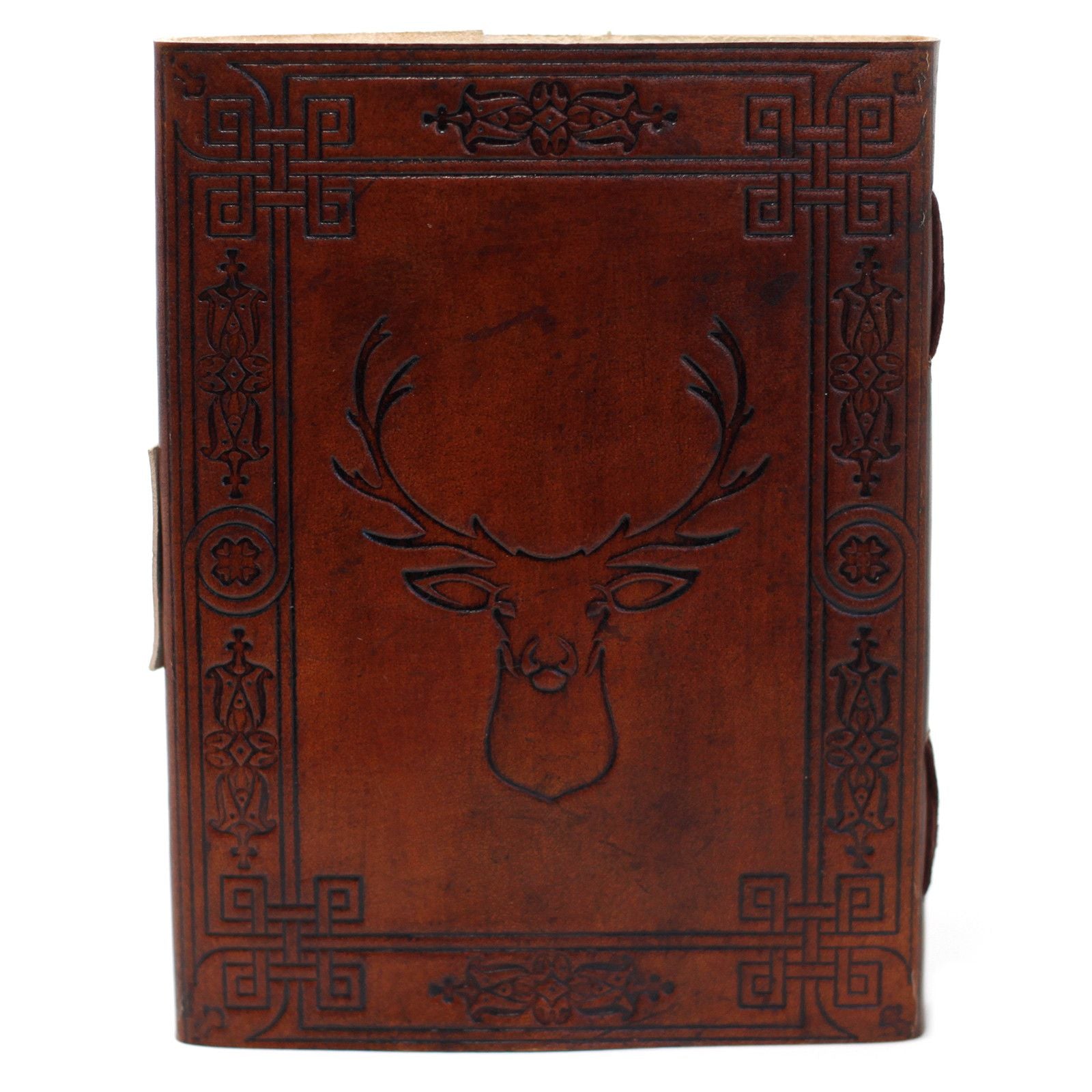 Leather Stag Notebook Vintage Style Journal for Creative Writing
