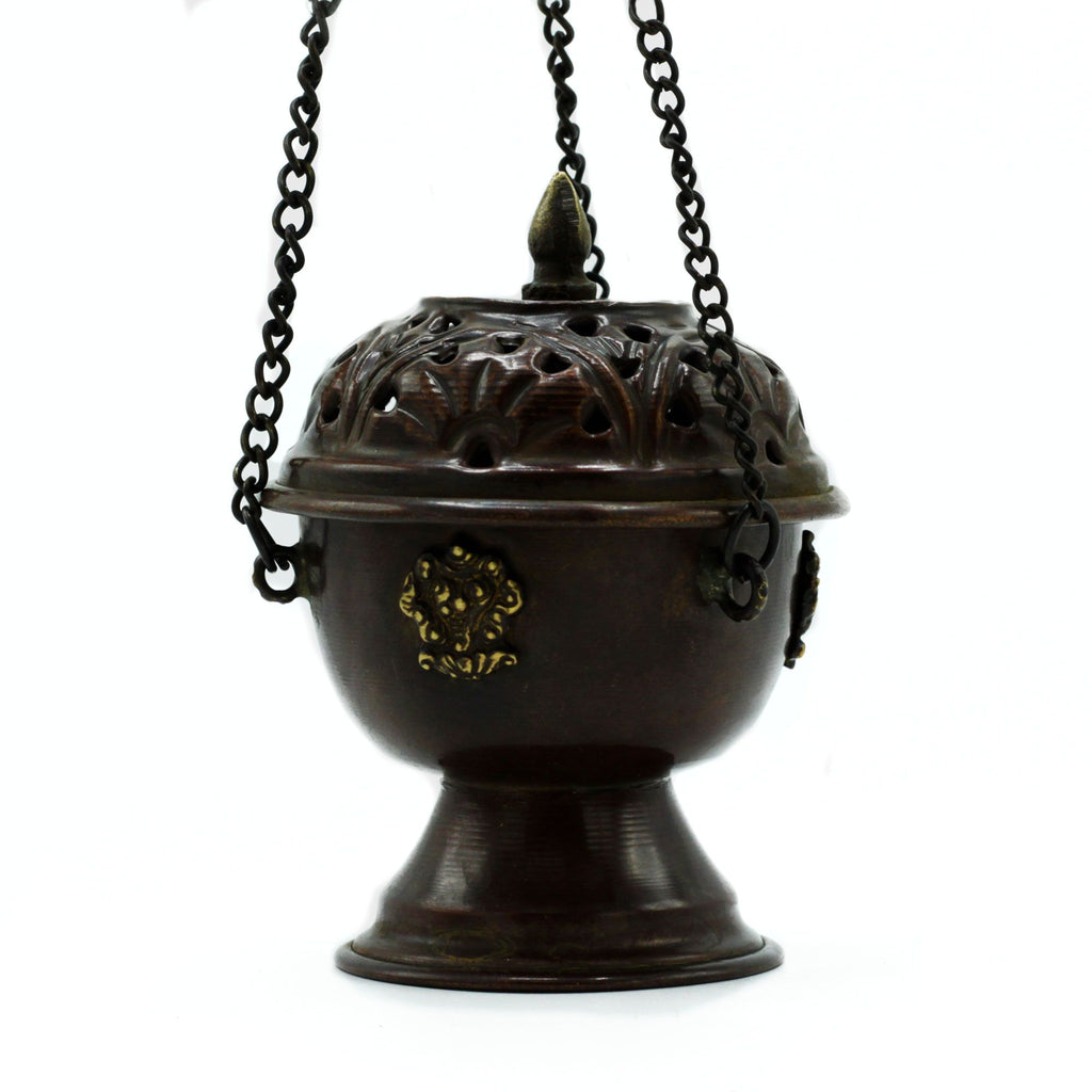 Copper Tibetan Incense Burner Classic Hanging for Home Decor