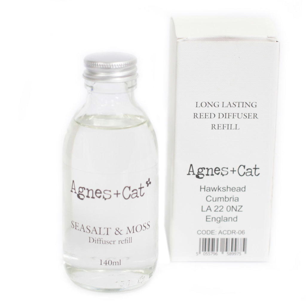 Agnes + Cat Reed Diffuser Refill 150ml Seasalt and Moss Scent