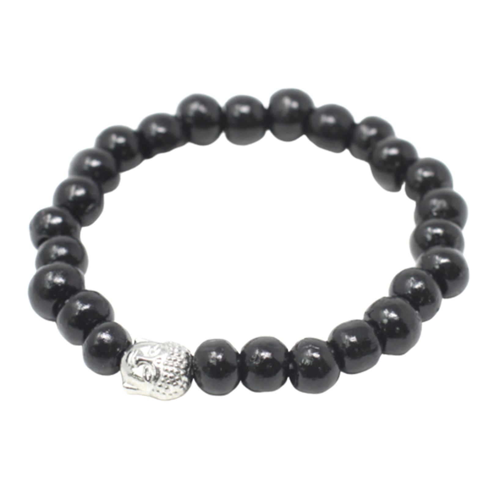 Darkwood Beads and Buddha Bangle with Unique Multi Bead Design
