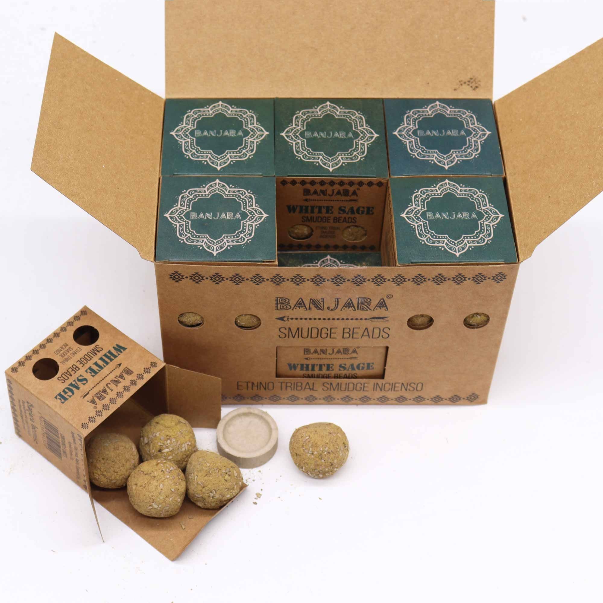Banjara Smudge Beads White Sage for Spiritual Cleansing Rituals