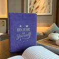 Lavender Velvet Notebook with 80 Pages for Daily Reflections