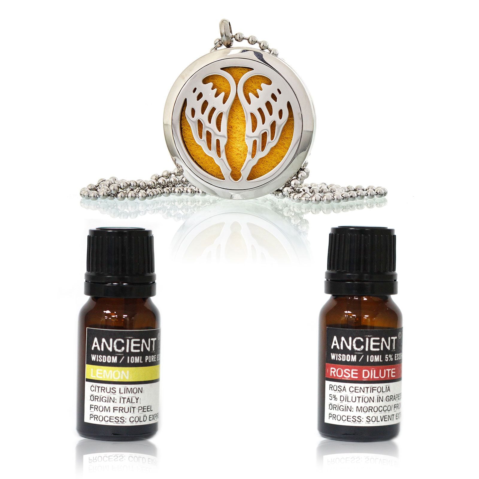 Aromatherapy Diffuser Necklace and Essential Oils Set for Relaxation