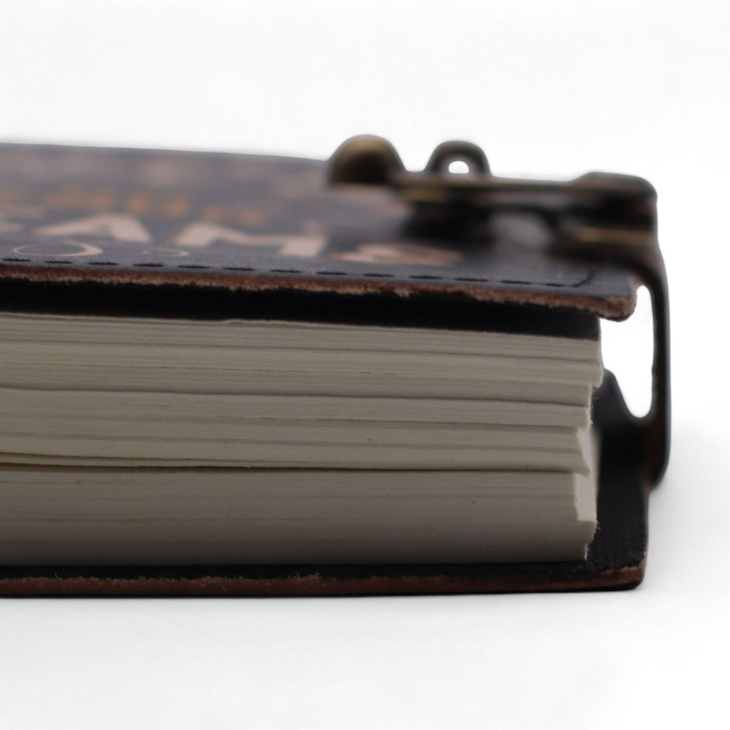 Leather Printed Notebook with Never Give Up On Your Dreams Quote