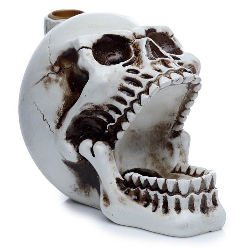 Skull with Open Mouth Backflow Incense Burner for Unique Decor