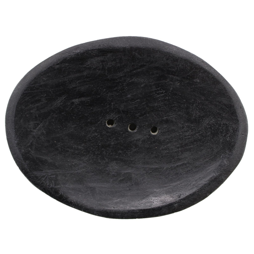 Elegant Oval Black Marble Soap Dish for Stylish Bathrooms Decor