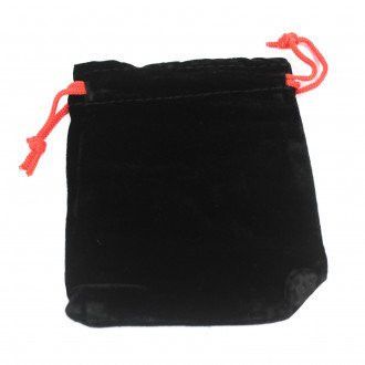 Quality Velvet Pouch in Black for Rings and Jewellery Storage