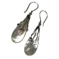 Shell & Silver Earrings with Three Hearts Design for Style