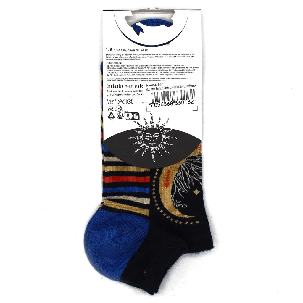 S/M Hop Hare Bamboo Socks Low Lunar Phases for Ultimate Comfort