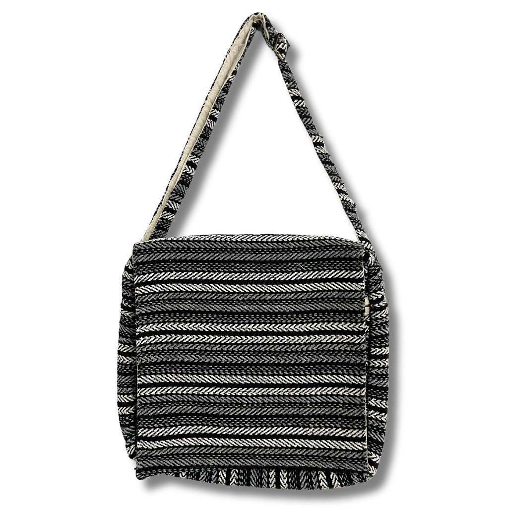 Soft Banjar Laptop Bag in Grey Strips for Stylish Protection