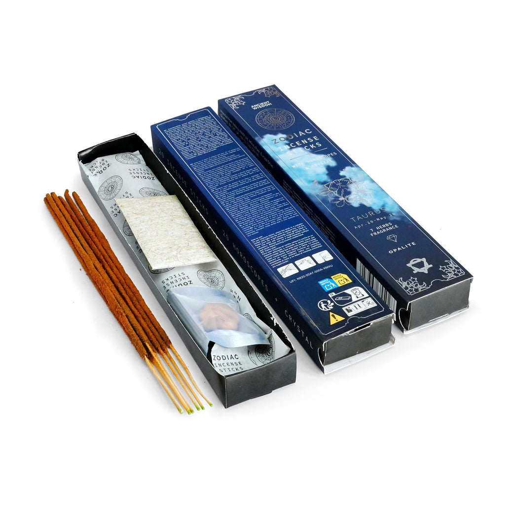 7 Herbs Zodiac Gemstone Crystal Incense Set for Taurus Lovers