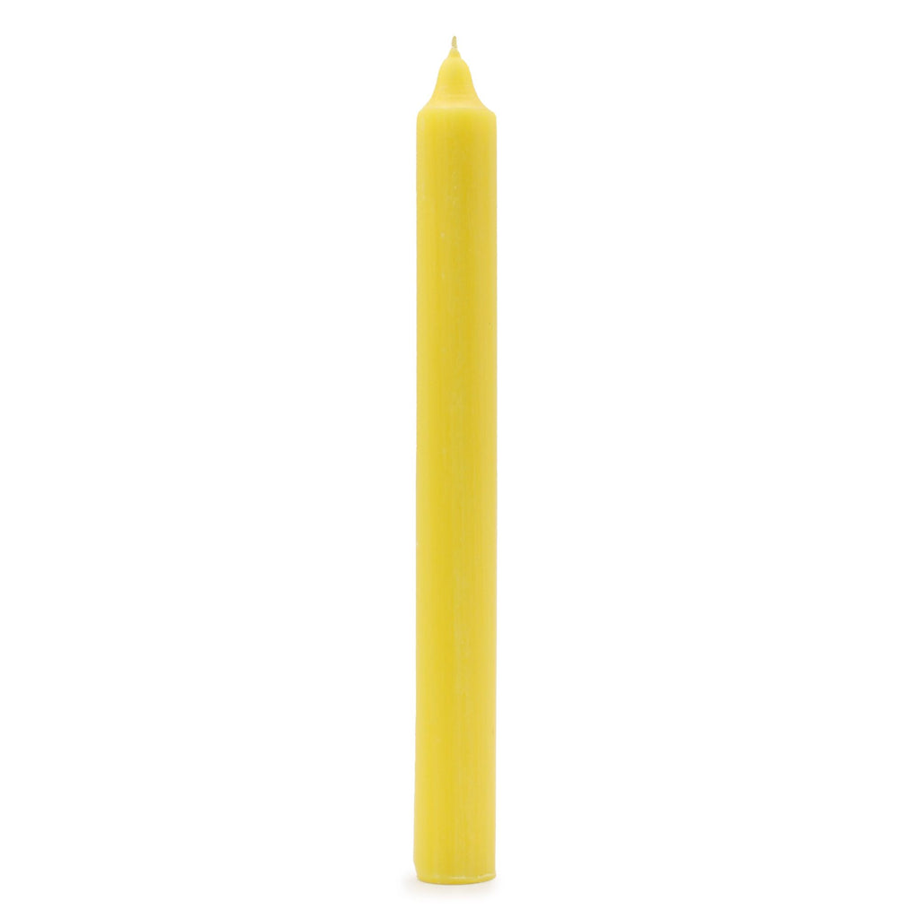 Solid Colour Dinner Candle Set in Rustic Lemon Pack of 21