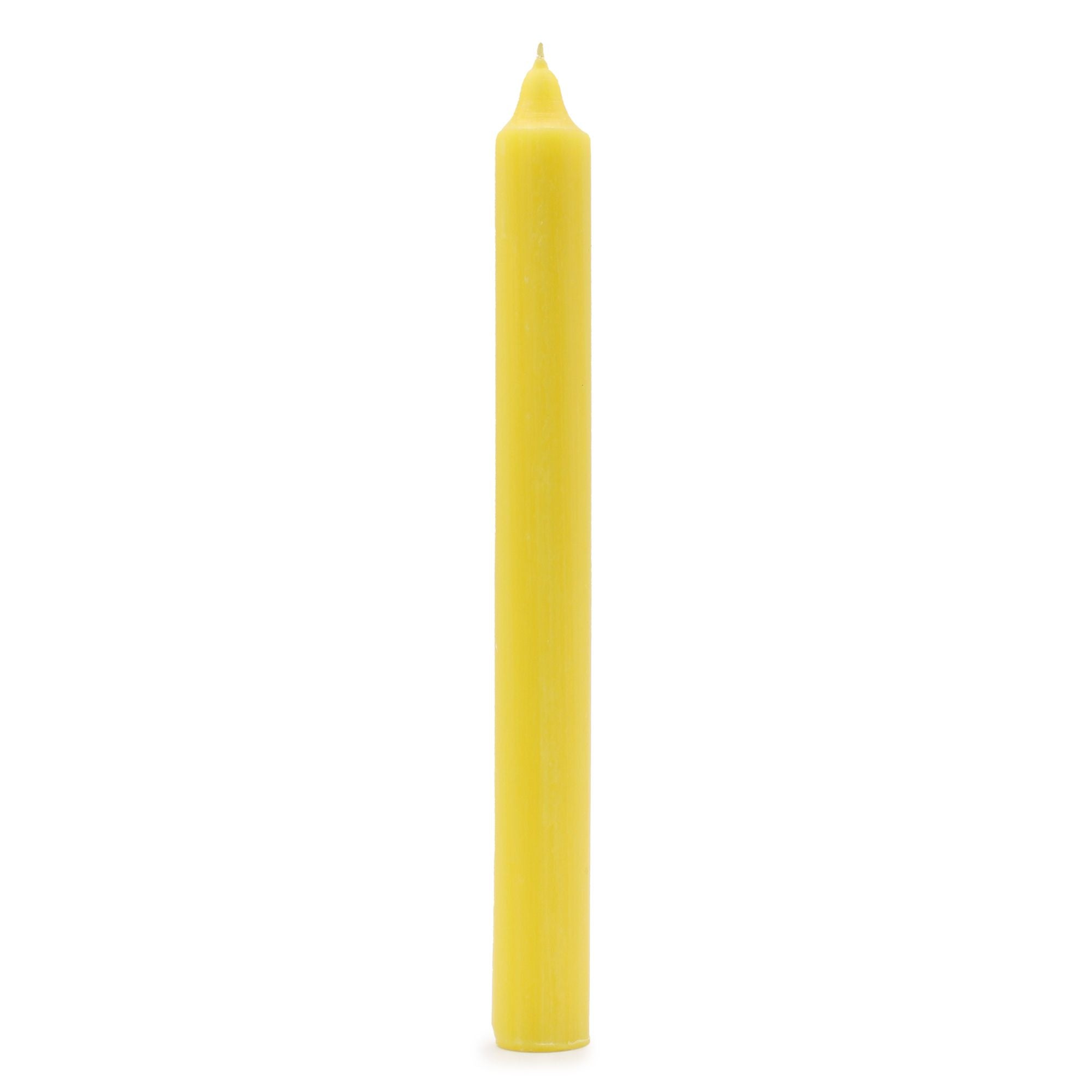 Solid Colour Dinner Candle Set in Rustic Lemon Pack of 21