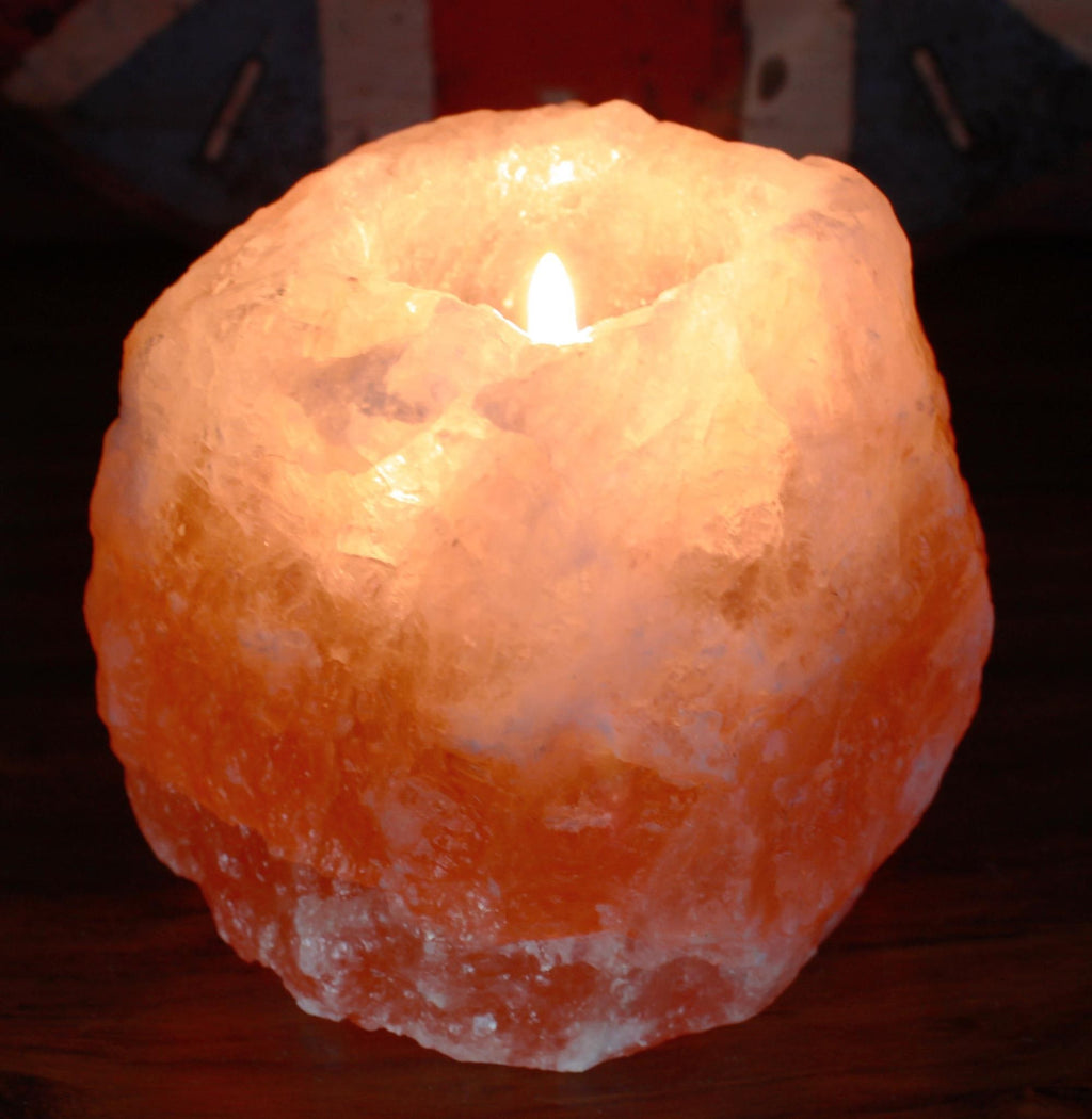 Quality Natural Himalayan Salt Candle Holder for Home Decor