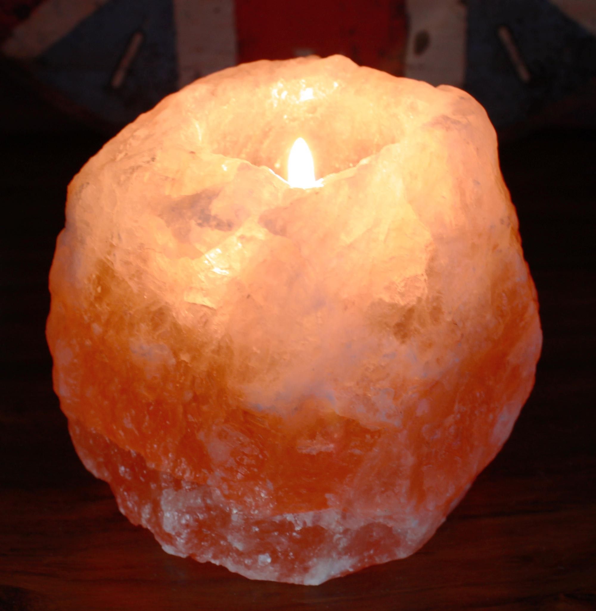 Quality Natural Himalayan Salt Candle Holder for Home Decor