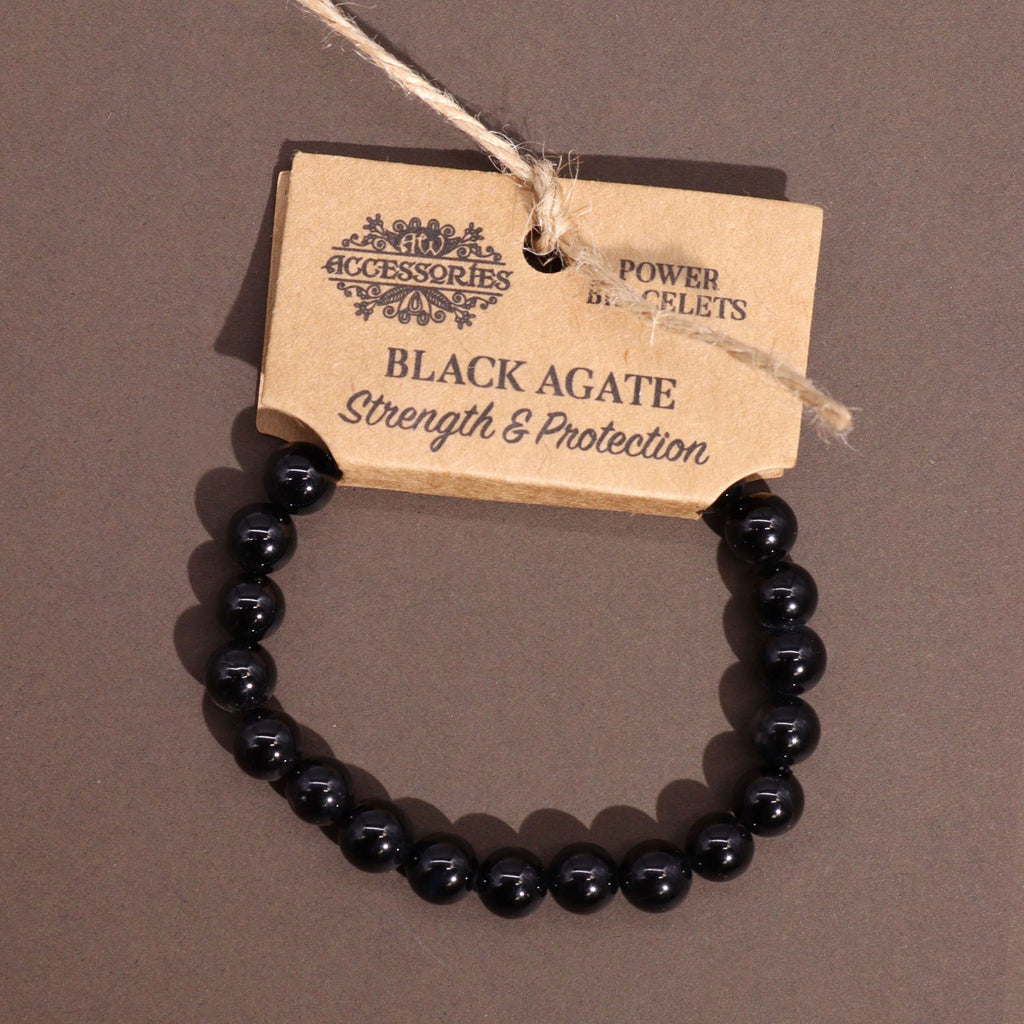 Power Bracelet Black Agate Stylish Accessory for Elegance and Charm