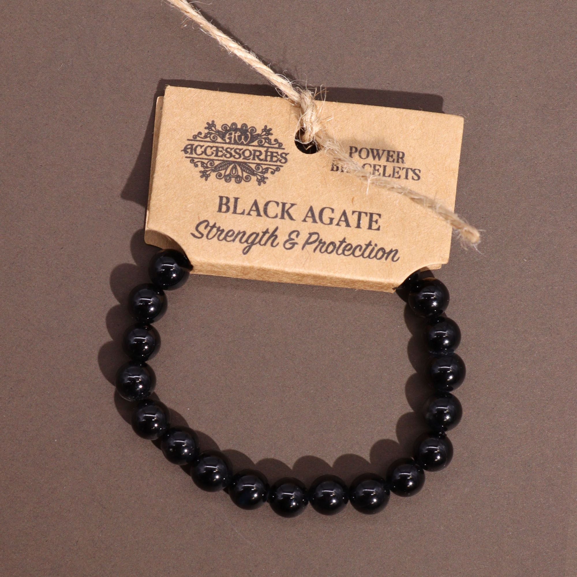 Power Bracelet Black Agate Stylish Accessory for Elegance and Charm