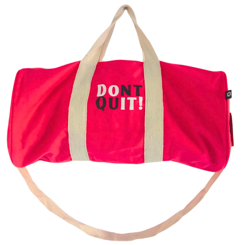 Don't Quit Gym Bag in Cherry Pink for Fitness Enthusiasts