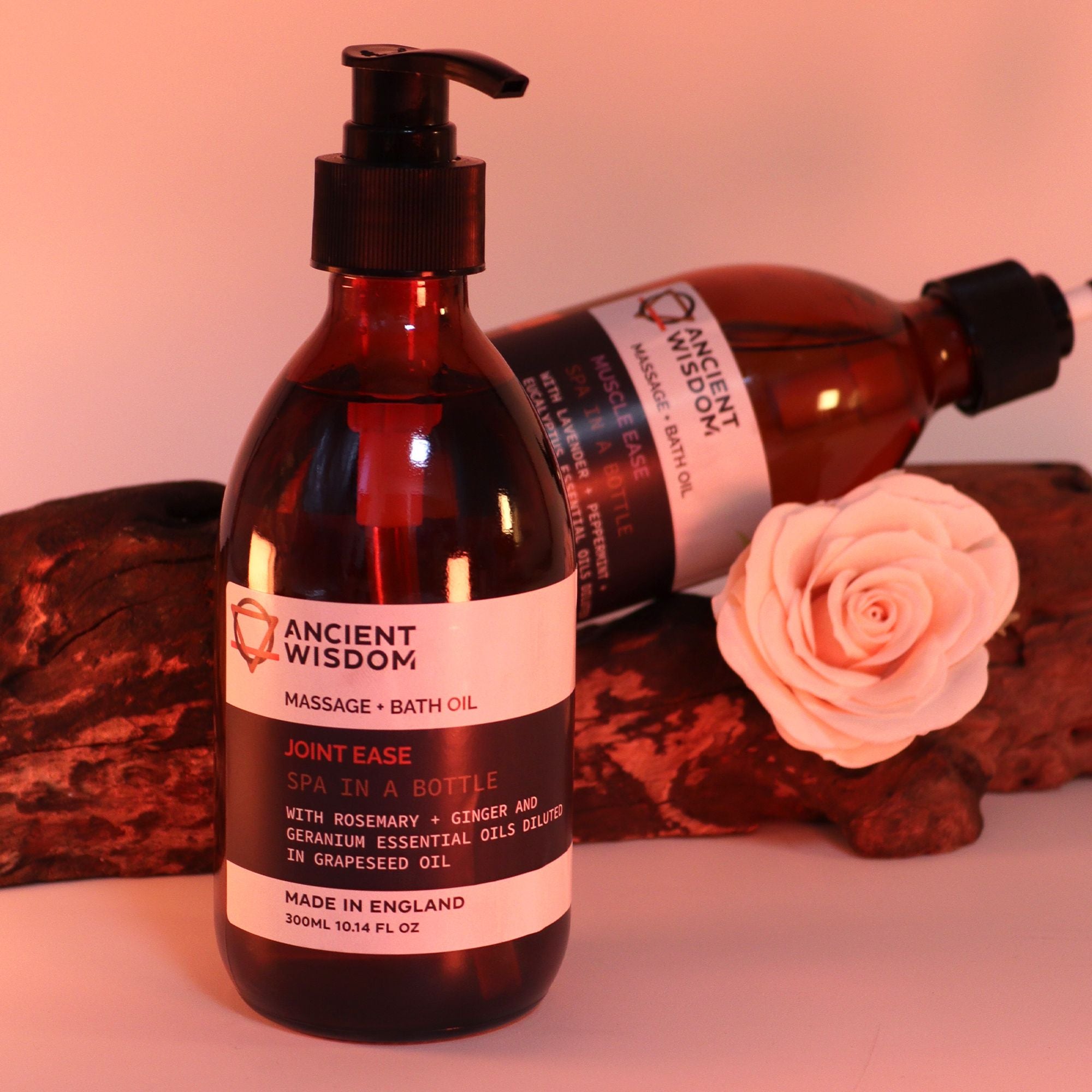 Aromatherapy Massage and Bath Oil for Joint Ease in 300ml Bottle