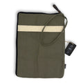 Olive Canvas Tablet Pouch for Convenient Travel and Organisation