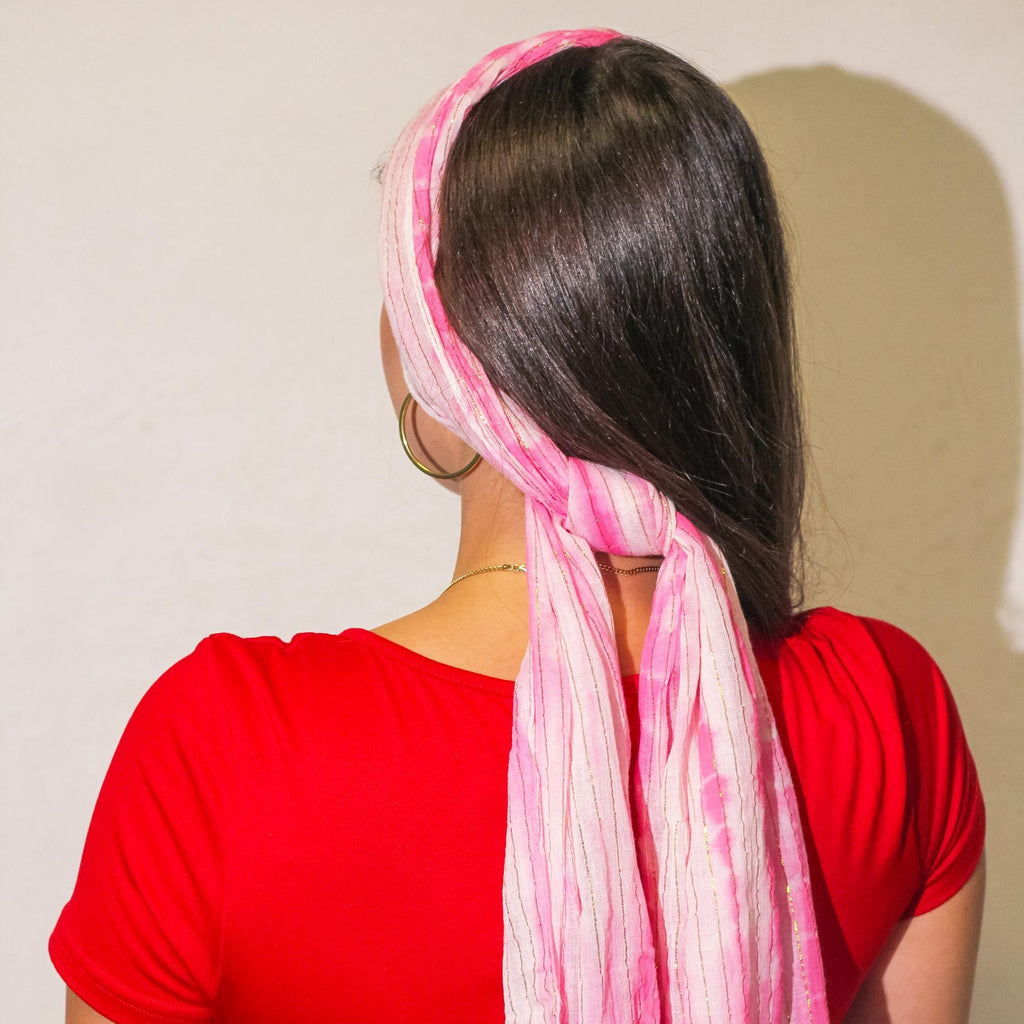 Nomad Sari Party Shine Scarf in Perfect Pink for Summer Style