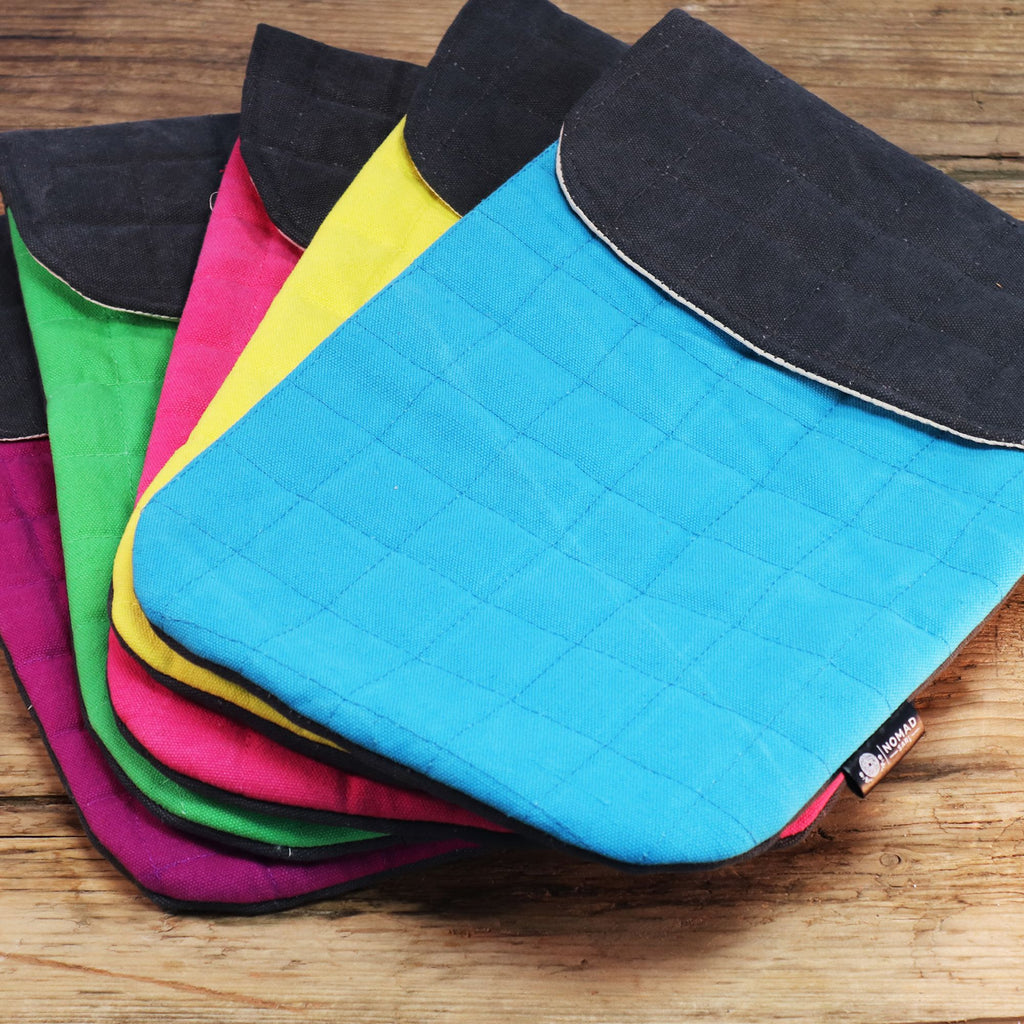 13 Inch Laptop Padded Pouch in Crazy Yellow with Magnetic Closure