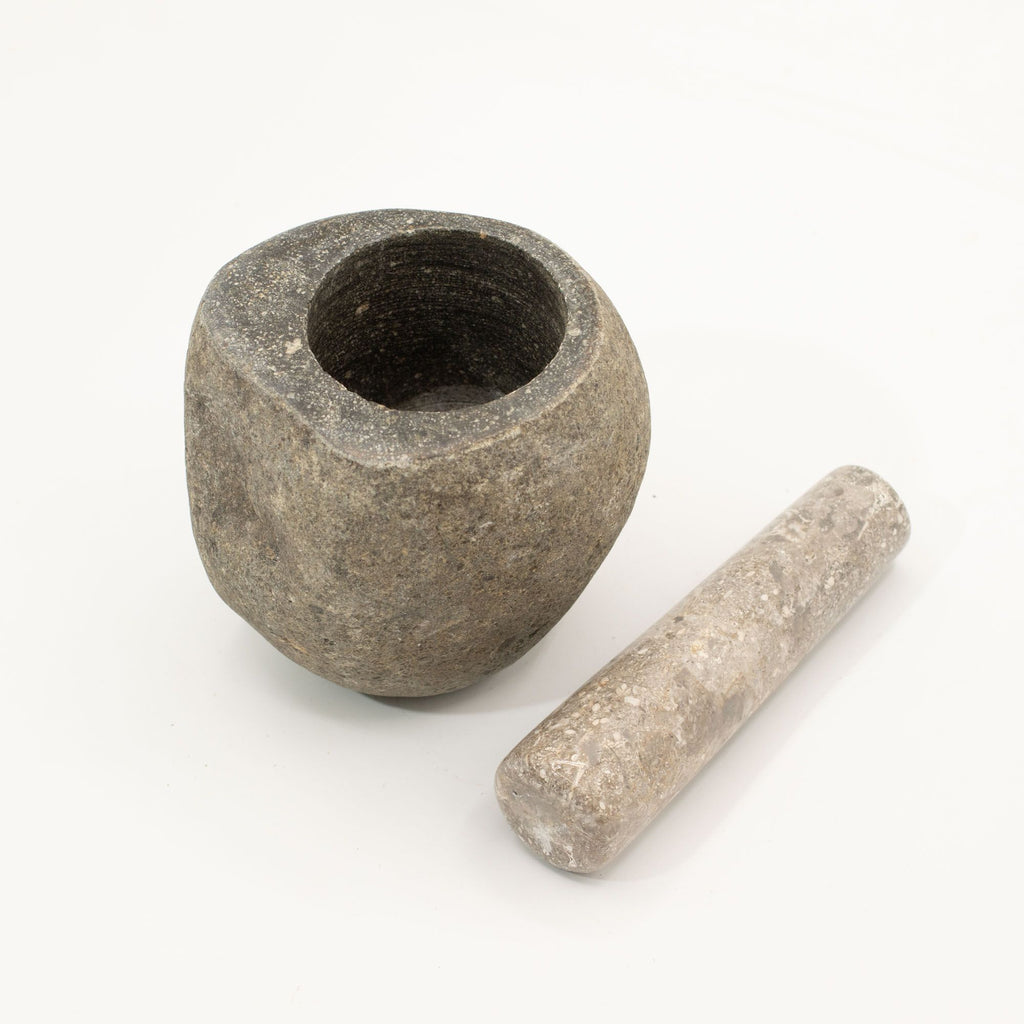 Natural Riverstone Decorative Pestle & Mortar for Stylish Homes