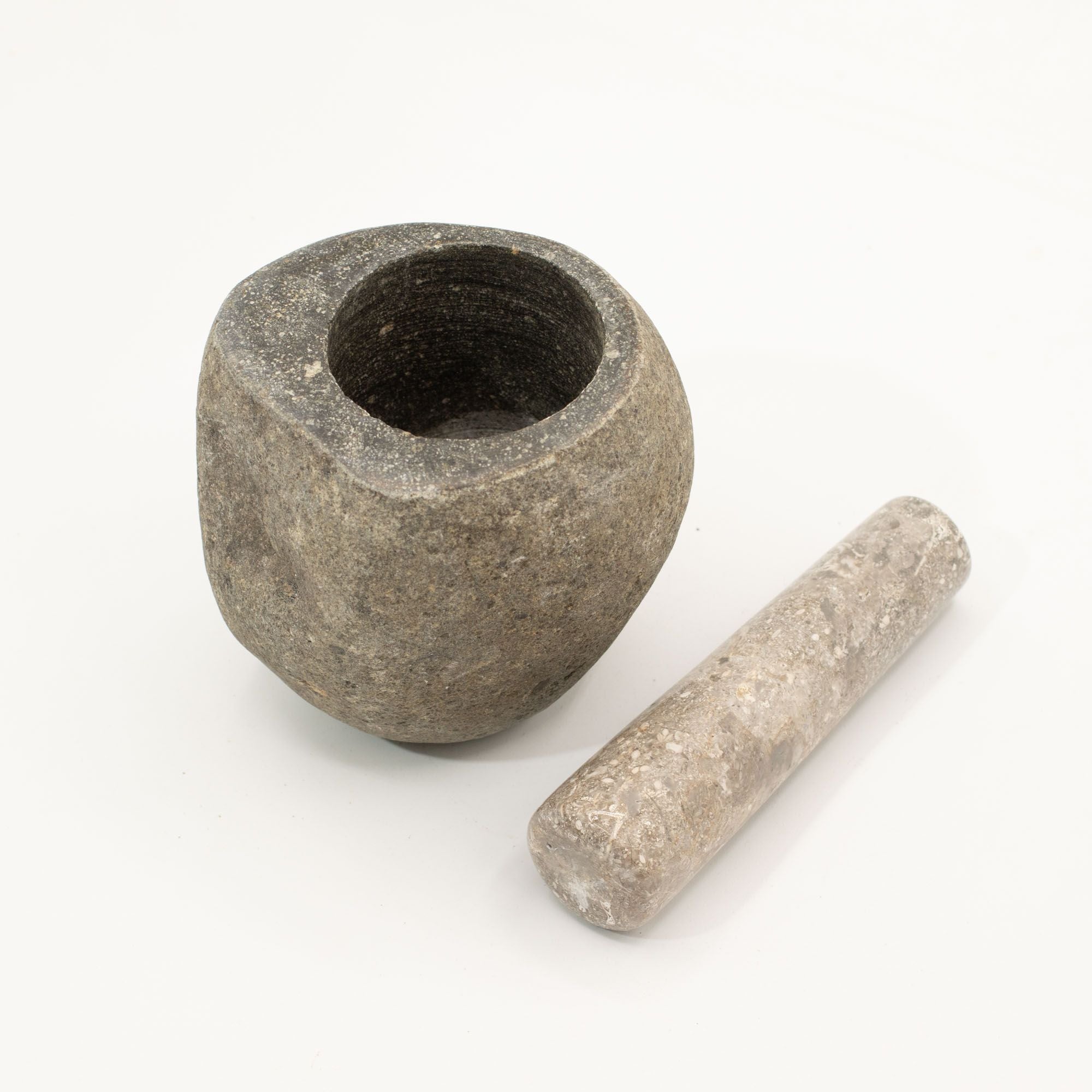 Natural Riverstone Decorative Pestle & Mortar for Stylish Homes