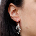 Silver and Gold Hamsa Earrings for Unique Fashion Statement