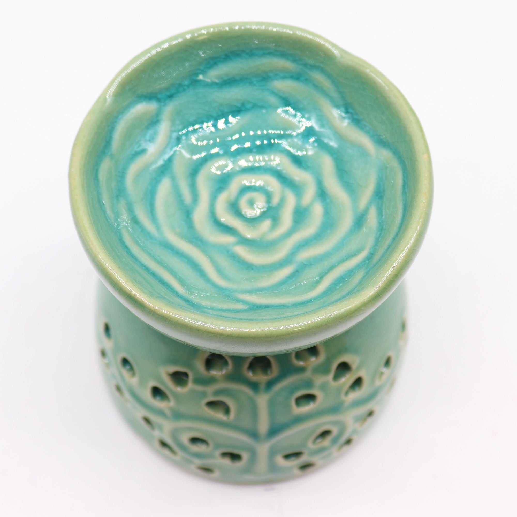 Blue Tree of Life Oil Burner for Fragrance and Home Decor