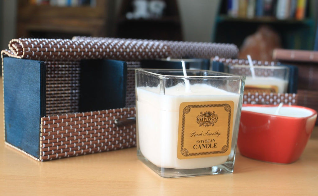 Elegant Triple Box Fine Bamboo Gift Box for Candles and More