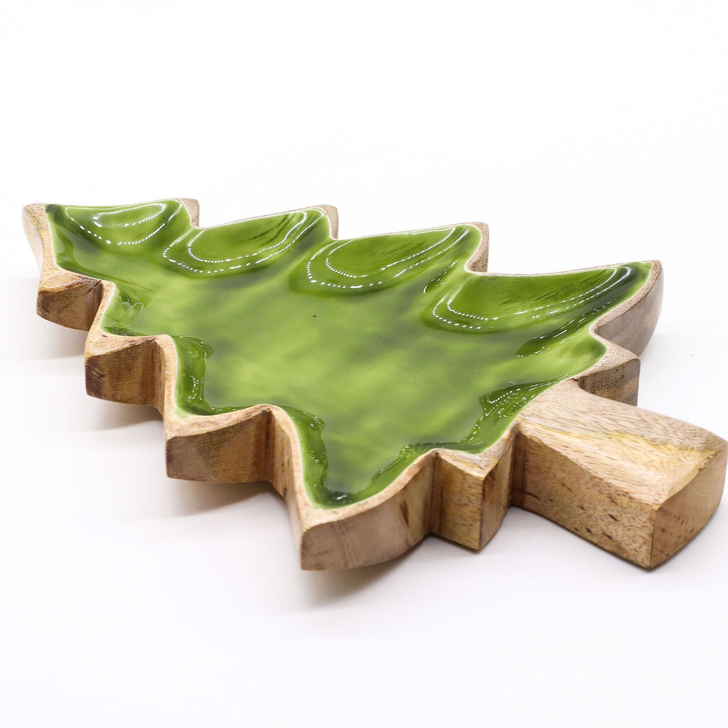 Lost in the Forrest Enamel Tree Wooden Bowl for Home Decor