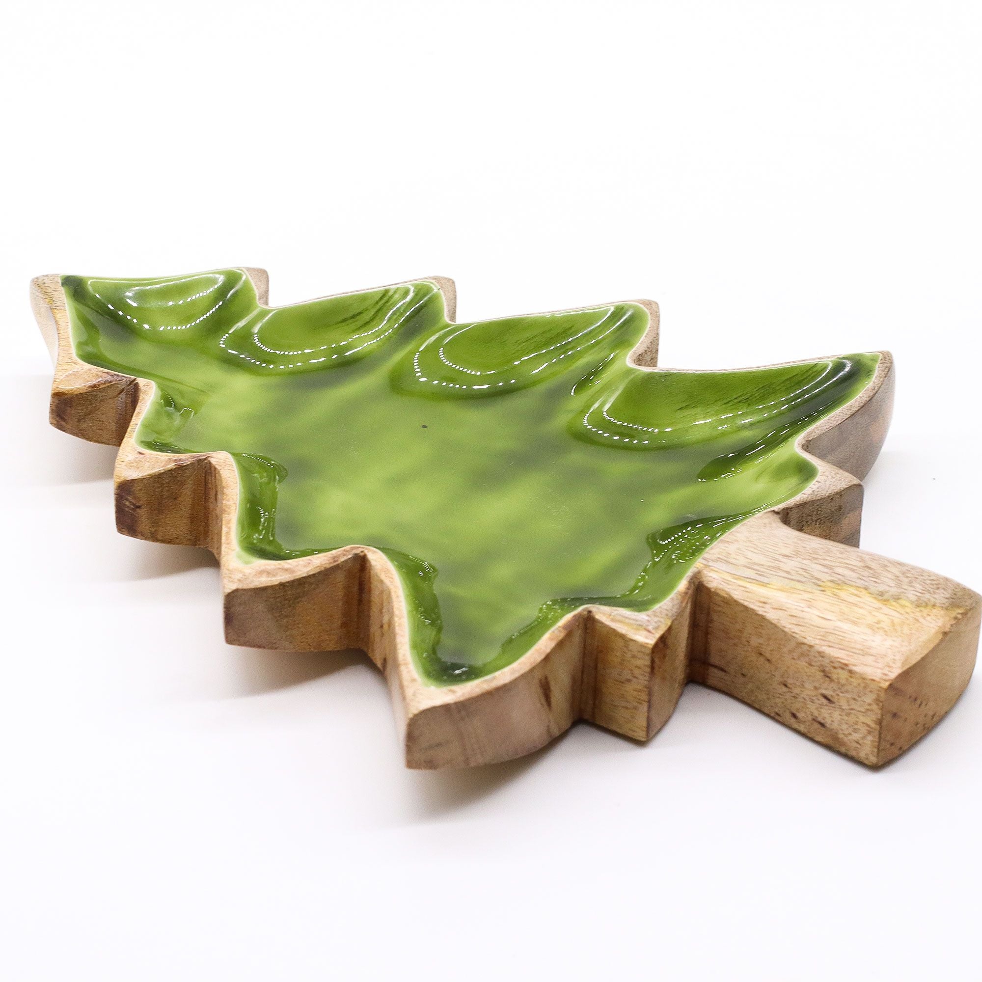 Lost in the Forrest Enamel Tree Wooden Bowl for Home Decor