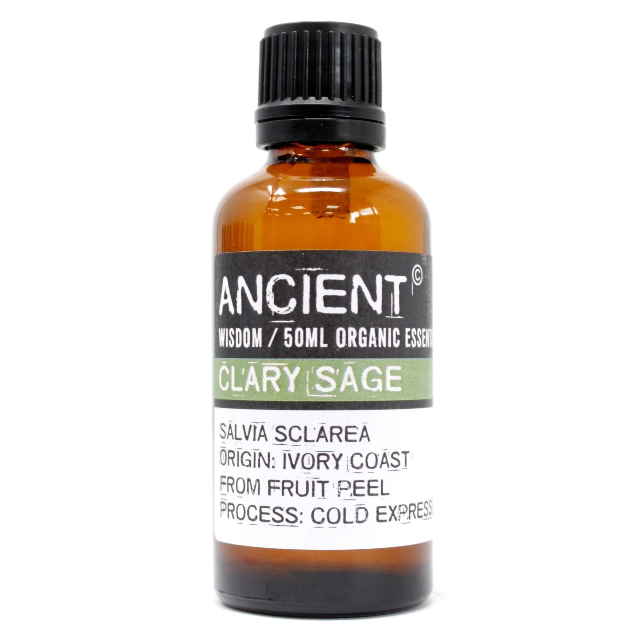 Clary Sage Organic Essential Oil 50ml for Aromatherapy Use