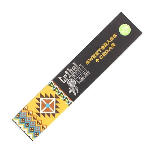 Tribal Soul Incense Sticks with Sweet Grass and Cedar Aroma Blend