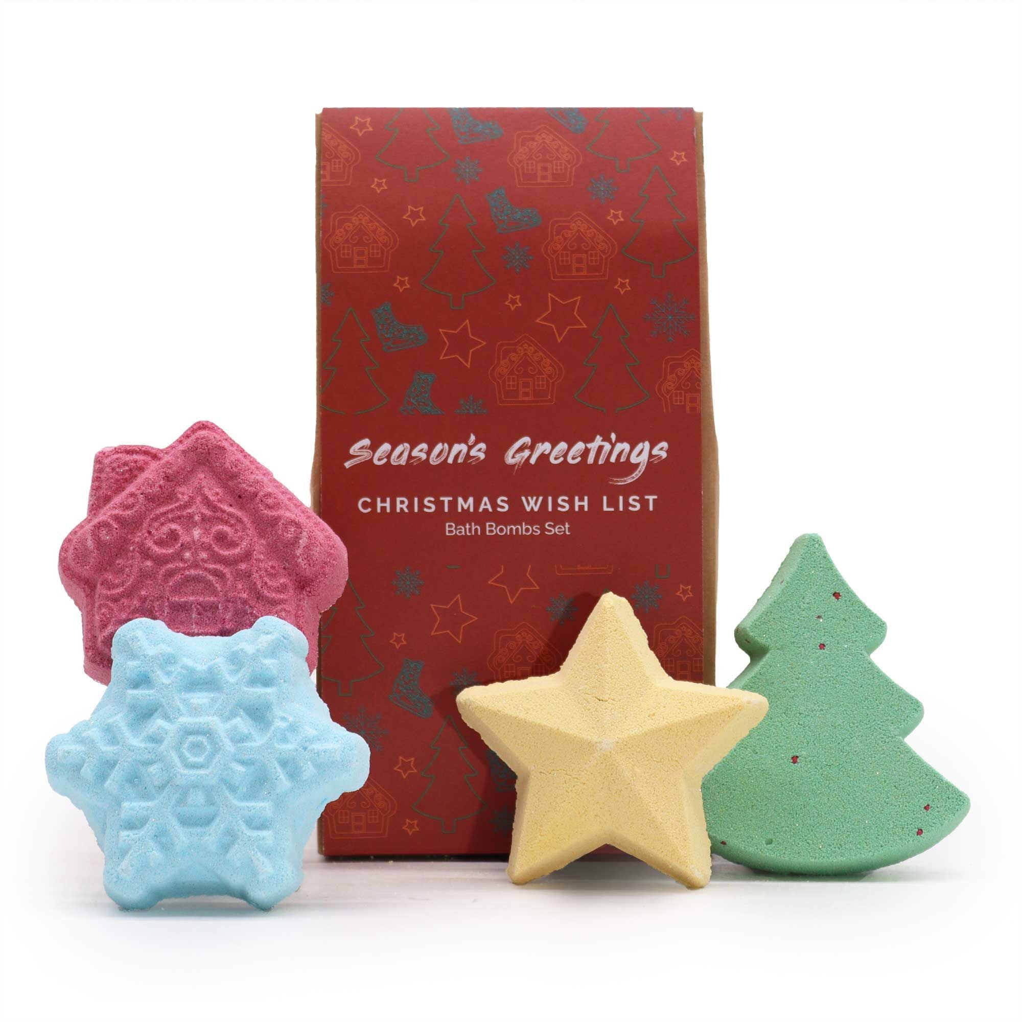 Christmas Wish List Bath Bomb Gift Pack with Unique Fragrances
