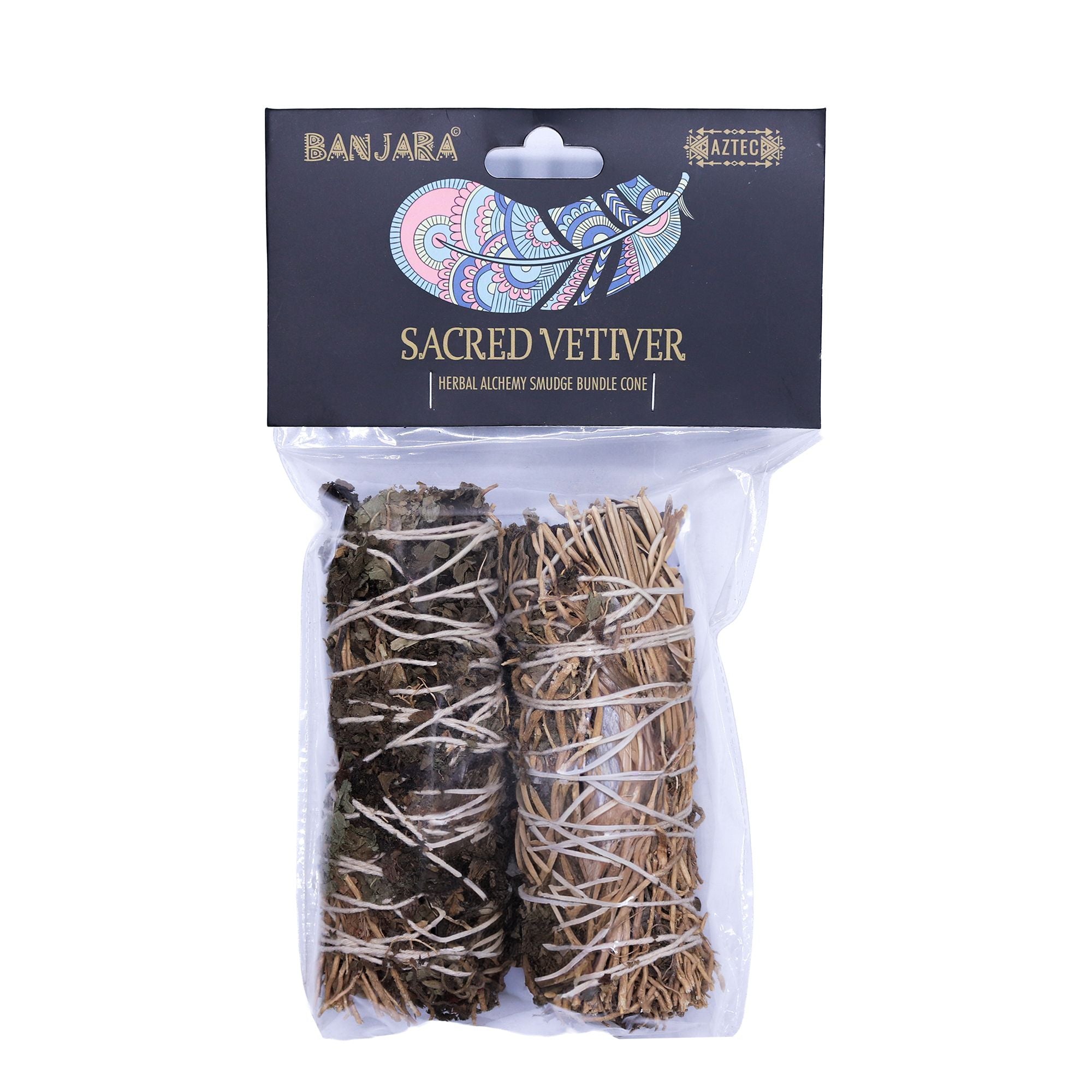 Banjara Vetiver Smudge Stick for Grounding and Enhanced Focus