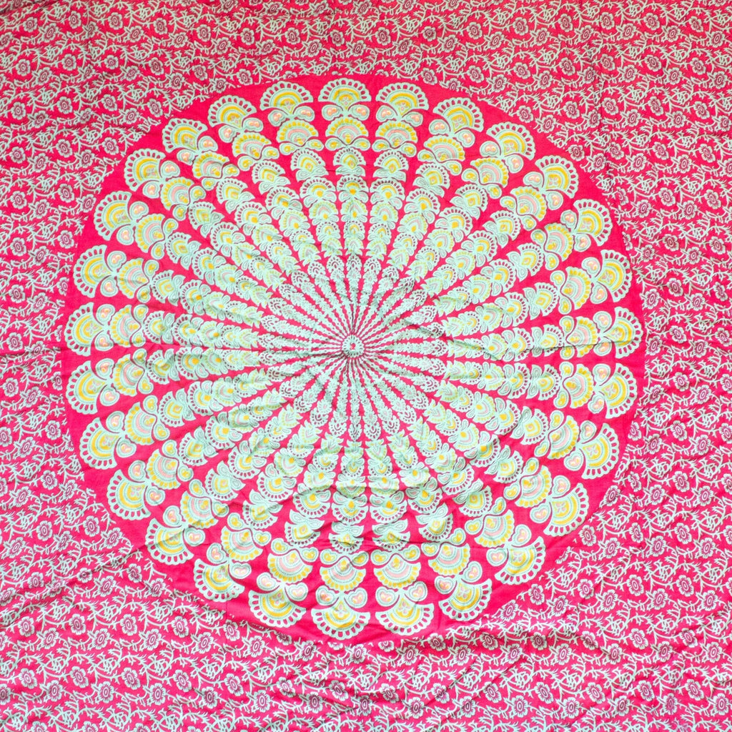 Teal Purple Mandala Sarongs for Stylish Beachwear and Wraps