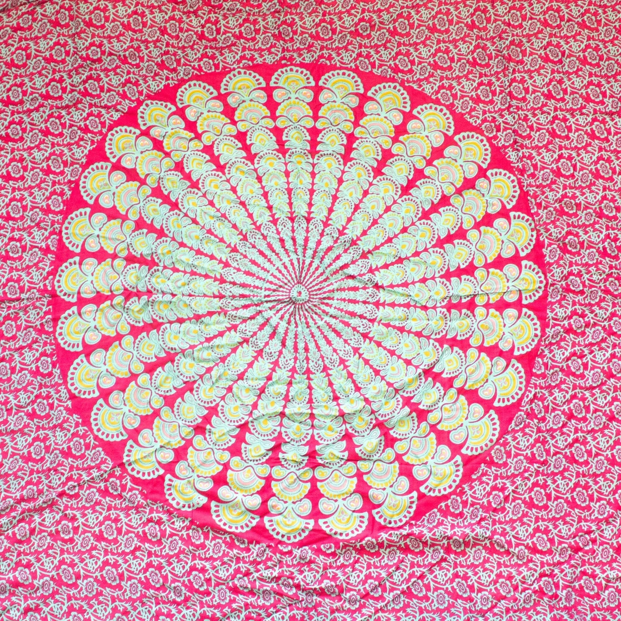 Teal Purple Mandala Sarongs for Stylish Beachwear and Wraps