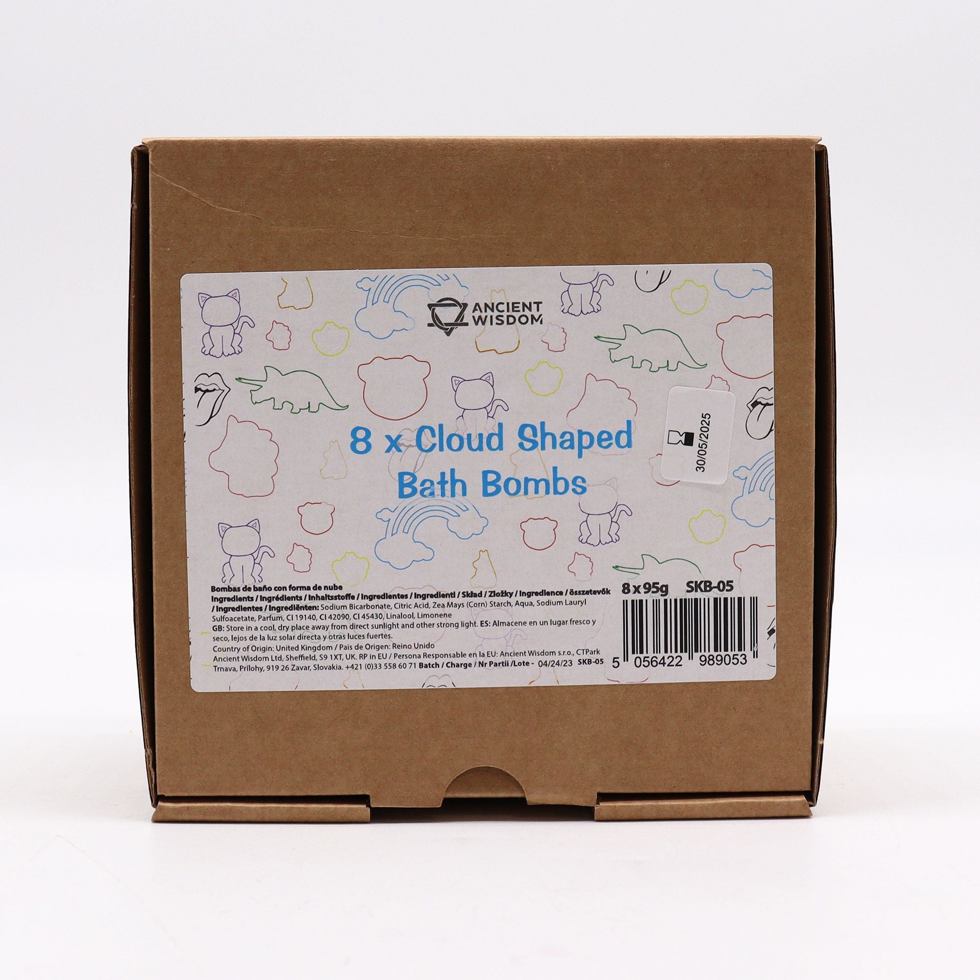 Cloud Bath Bomb 95g with Tropical Mango Scent for Kids Fun